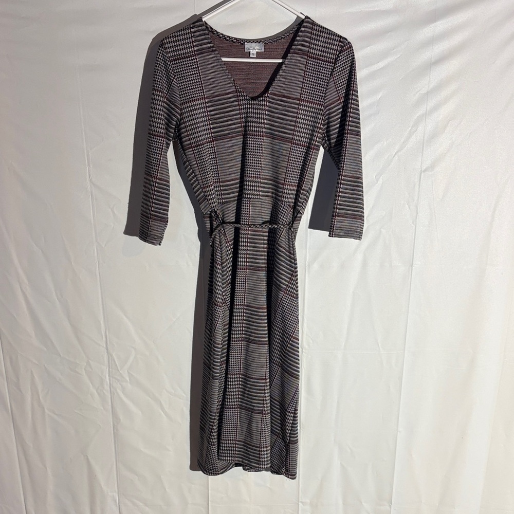 Olivia Matthews Plaid Long Sleeve Dress